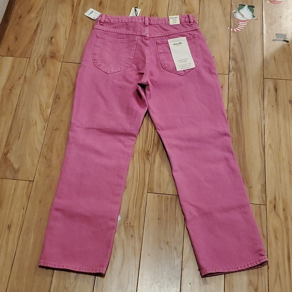 Rollas High Rise Straight Jeans - Layla Magenta - Picture 7 of 8